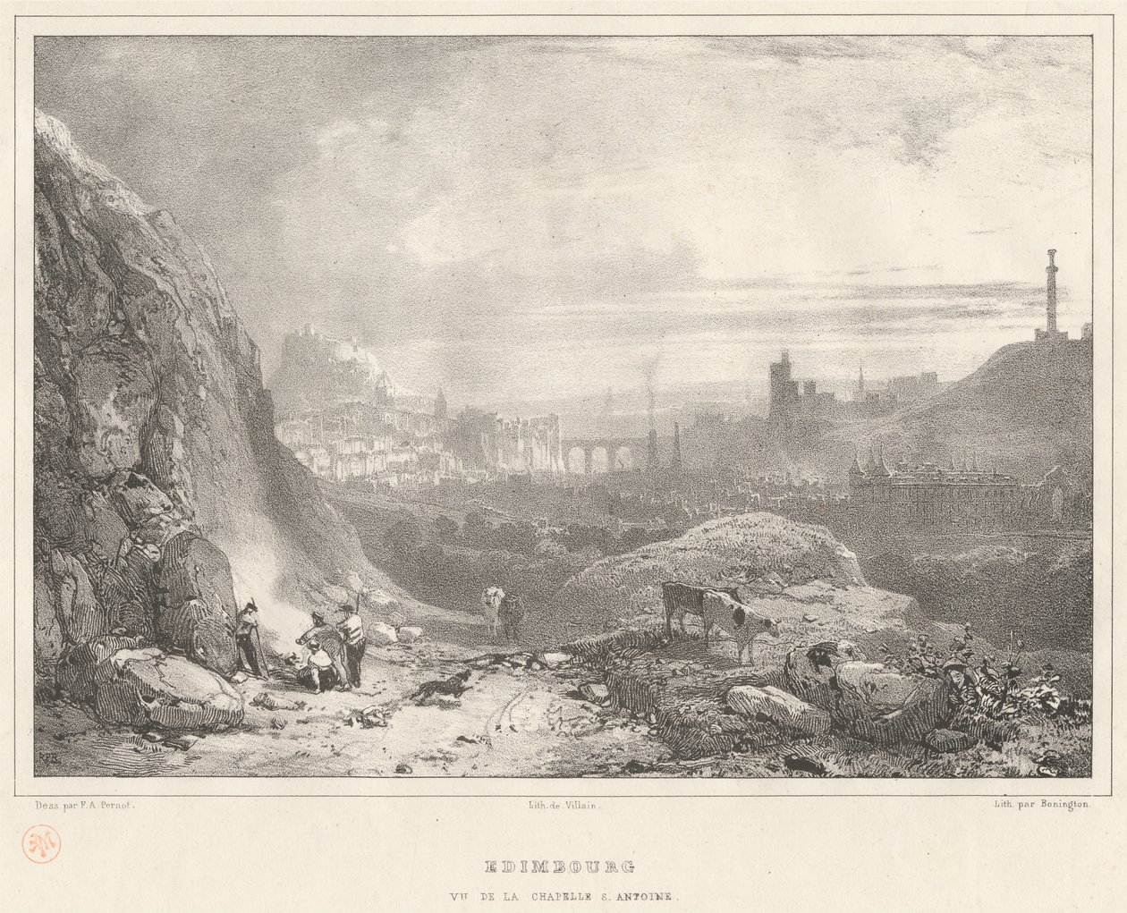 Edinburgh von der Kapelle St. Antoine aus gesehen von Richard Parkes Bonington