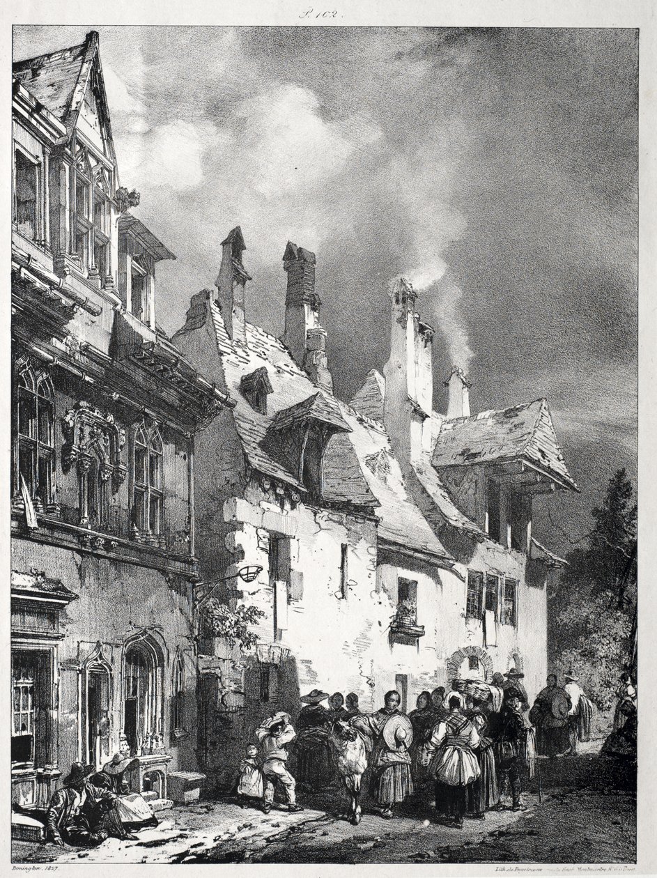 Straße am Stadtrand von Besançon, Frankreich von Richard Parkes Bonington
