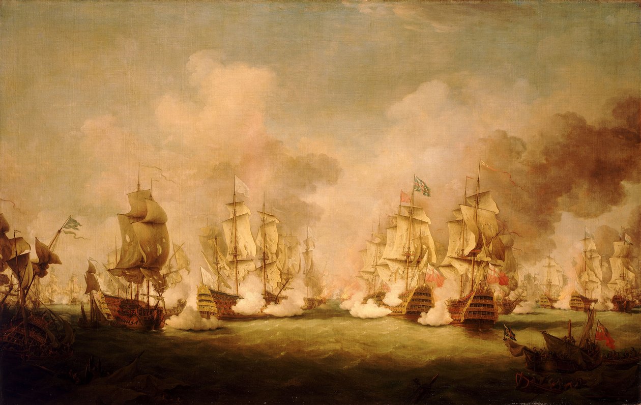 Die Schlacht von Barfleur von Richard Paton