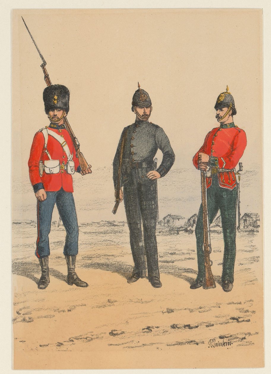 Drei britische Soldaten von Richard Simkin
