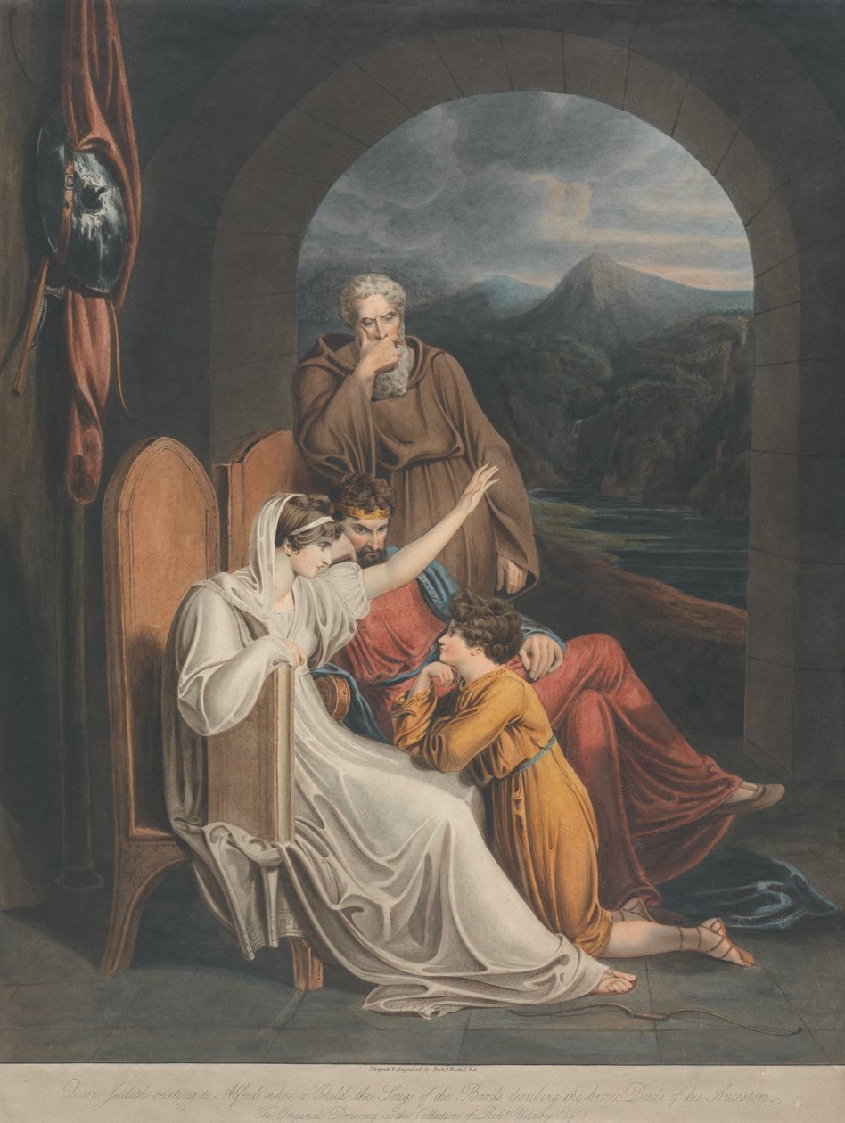 Königin Judith rezitiert Alfred als Kind von Richard Westall