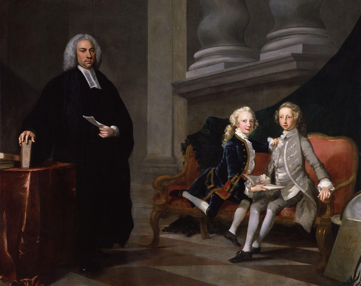 Francis Ayscough mit dem Prinzen von Wales und Edward Augustus von Richard Wilson