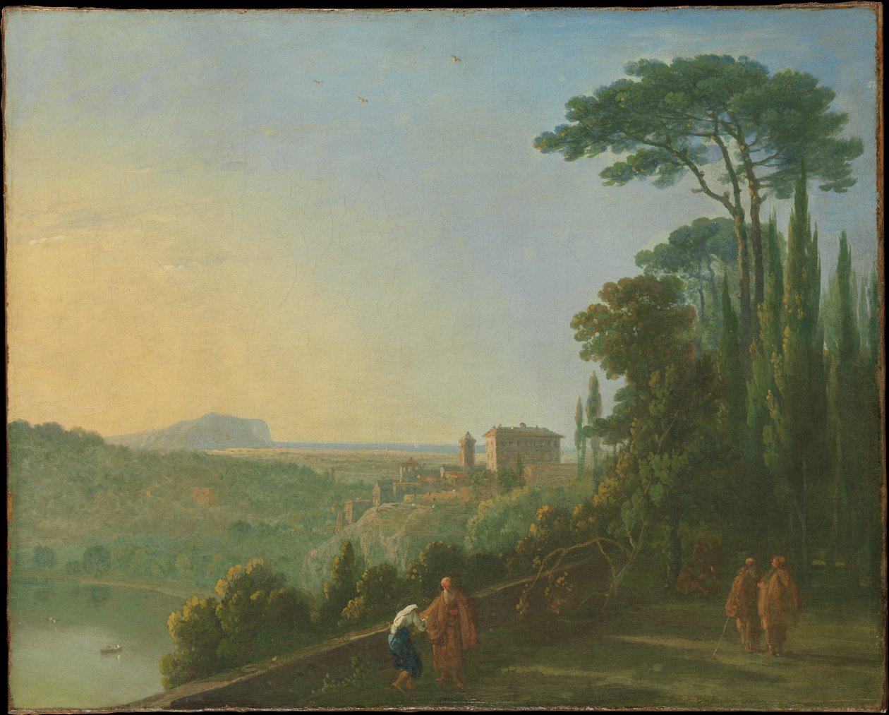 Der Nemisee und Genzano von der Terrasse des Kapuzinerklosters aus von Richard Wilson
