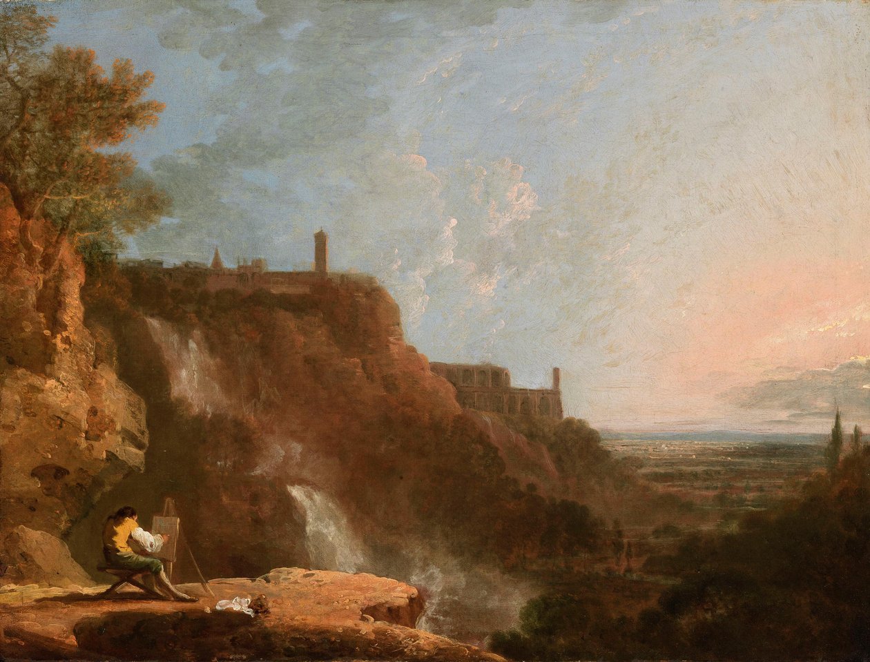Der Palast des Maecenas in Tivoli und Fernblick auf Rom von Richard Wilson