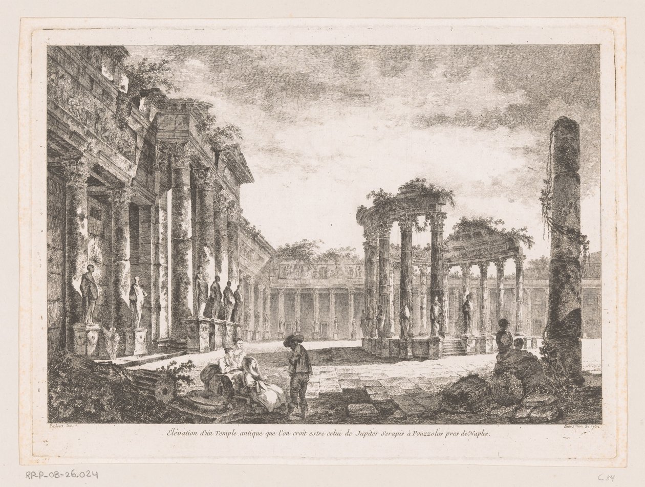 Ansicht des Tempels von Jupiter Serapis von Richard de Saint Non