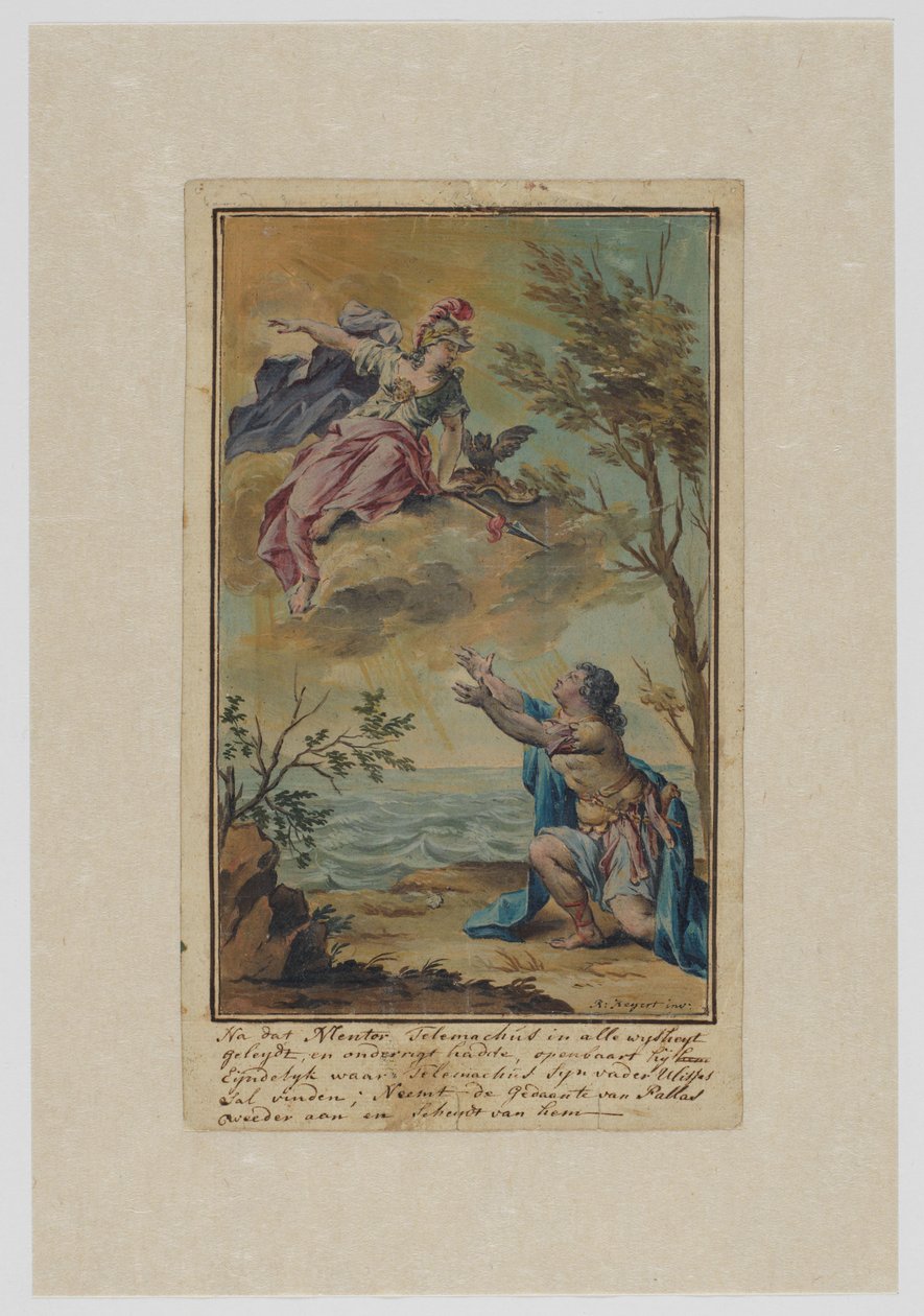 Mentor nimmt Abschied von Telemachus von Rienk Keyert