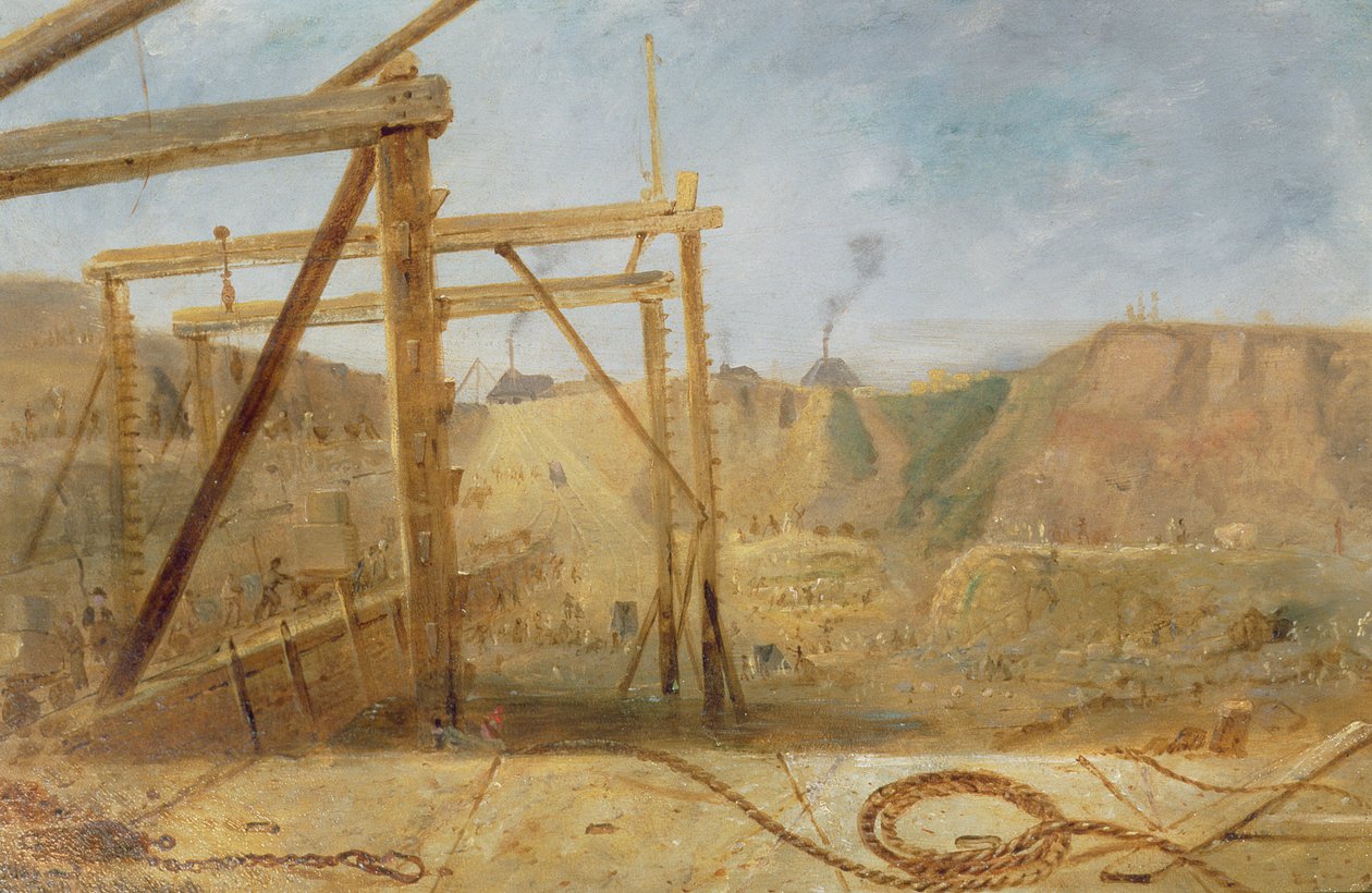 Oberer Pier des Inneren Hafens, Blick nach innen, Mai 1829 von Robert Mackreth