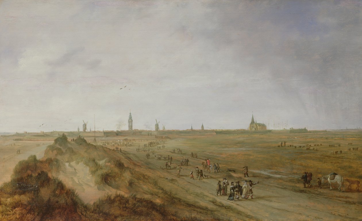 Landschaft mit Blick auf Ostende von Robert van den Hoecke
