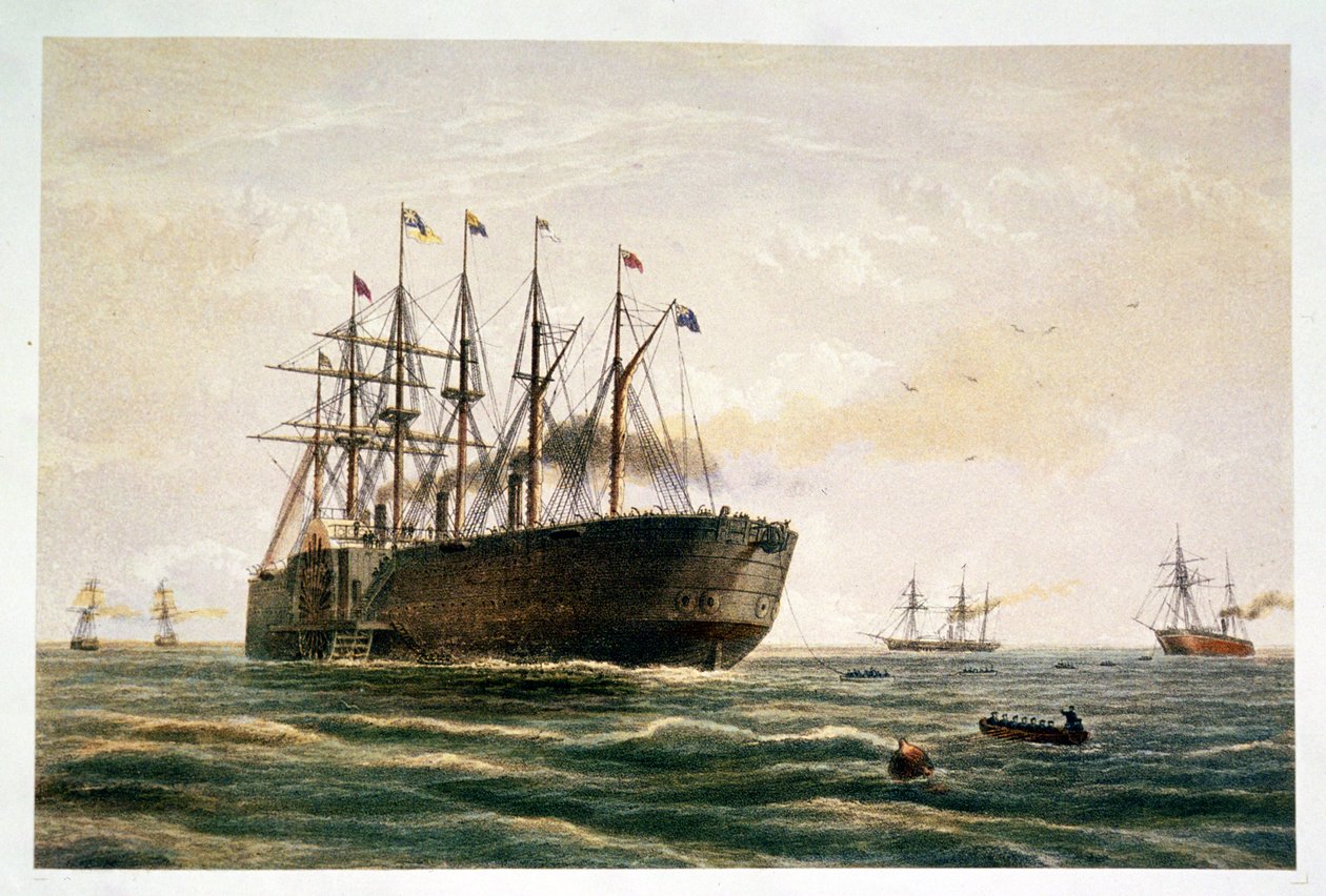Die Great Eastern in Fahrt, 23. Juli von Robert (after) Dudley