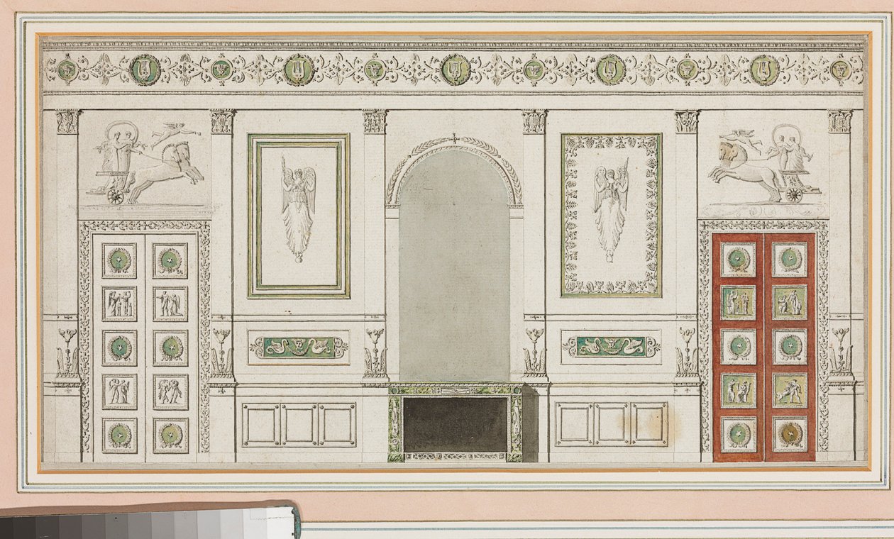 Entwurf für Wanddekorationen von Robert Adam
