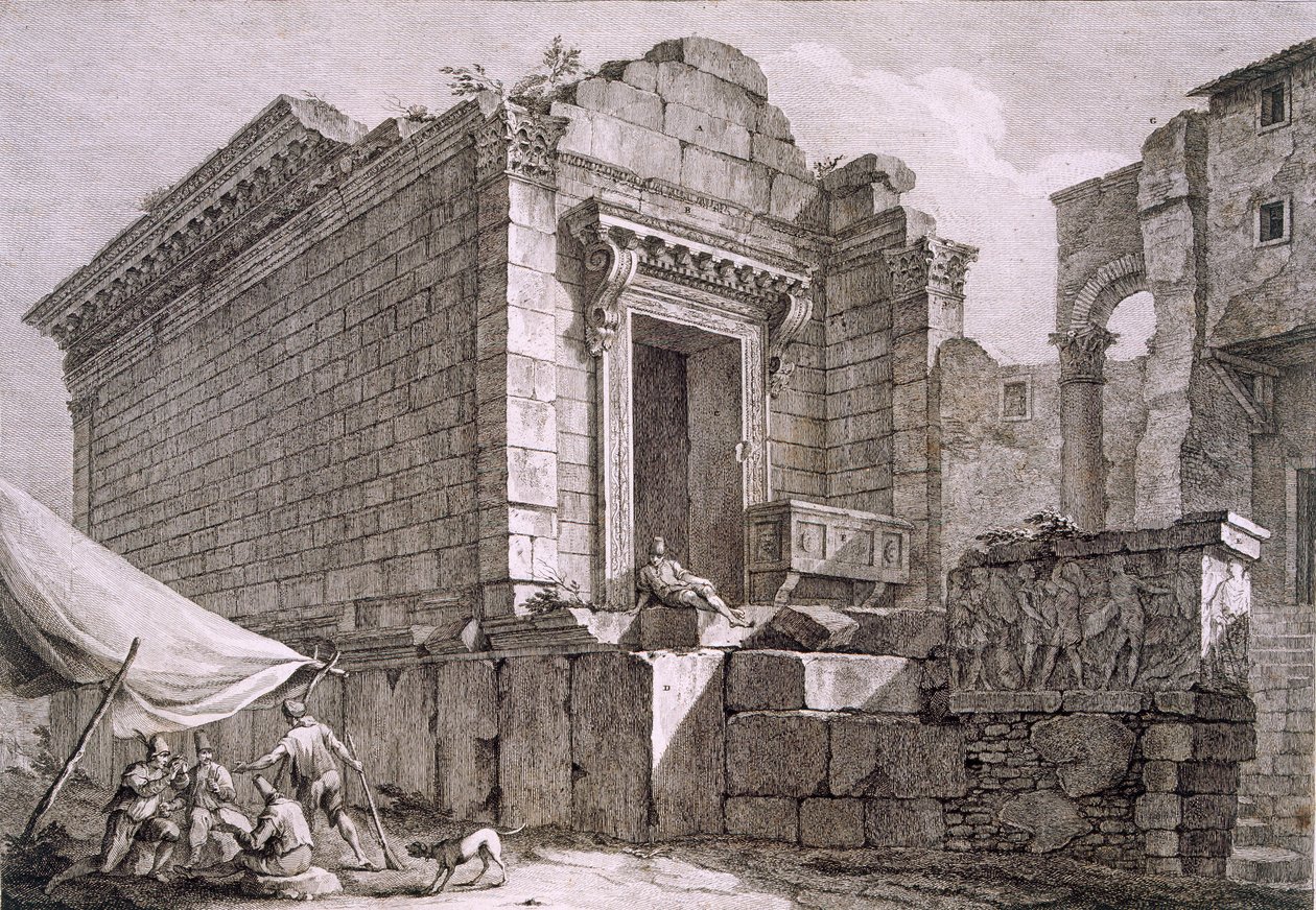 Ansicht des Tempels des Äskulap von Robert Adam