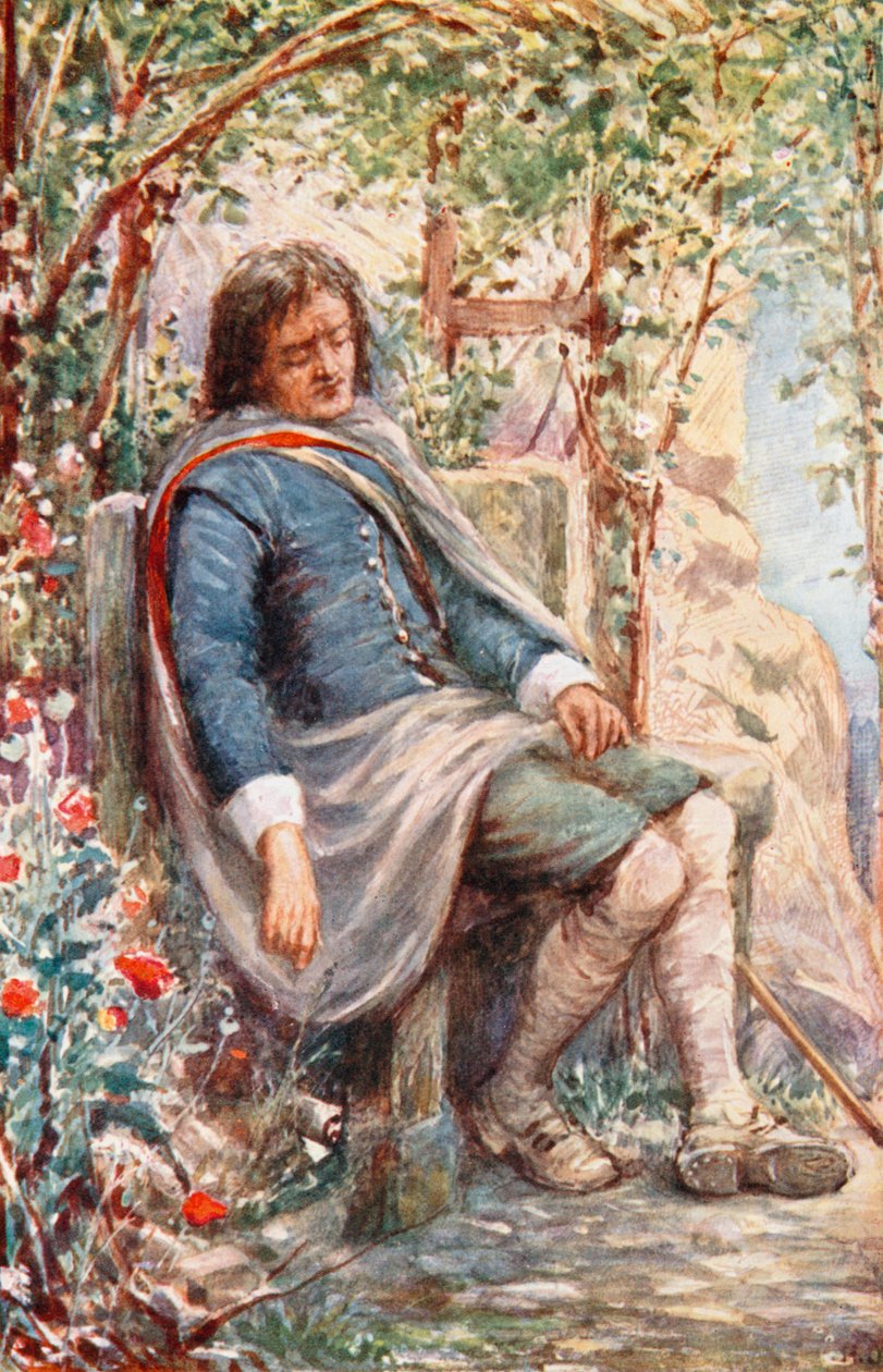 Christian schläft im Laubengang von Robert Ambrose (after) Dudley