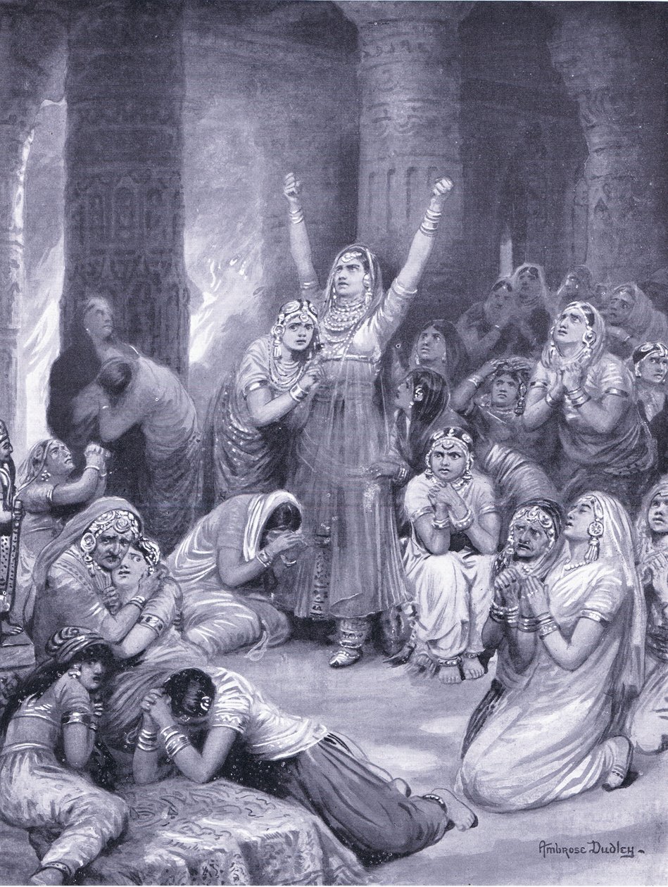 Die Rajput-Zeremonie von Jakhur (Holocaust) 1567 n. Chr. von Robert Ambrose Dudley