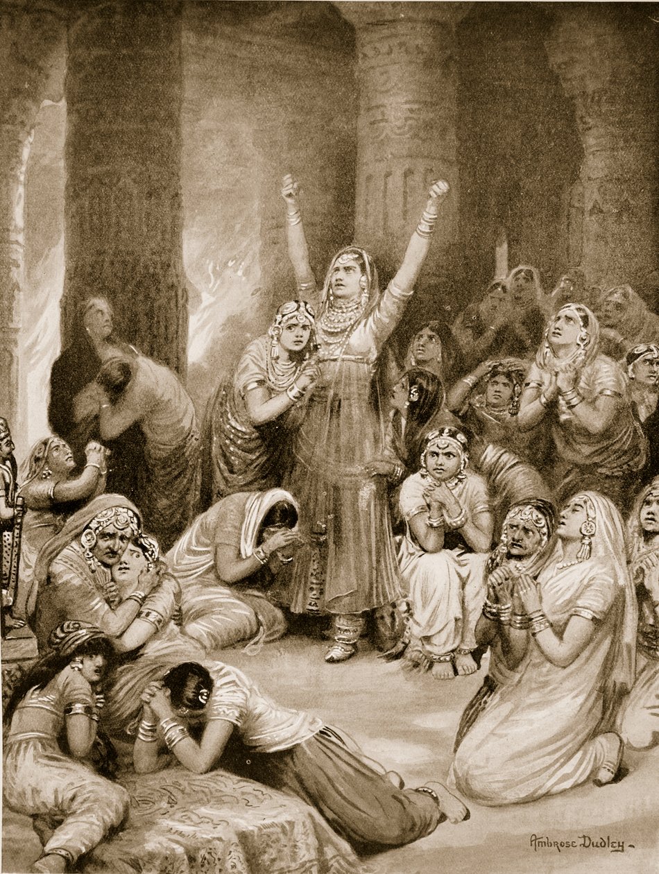 Die Rajput-Zeremonie des Jauhar (Holocaust) von Robert Ambrose Dudley
