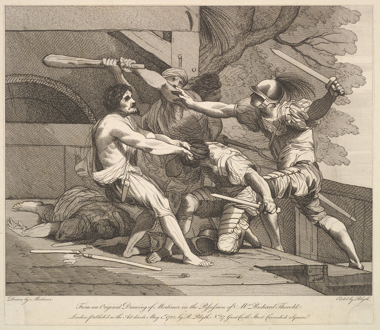 Sturm auf ein Banditenversteck, 1. Mai 1782 von Robert Blyth