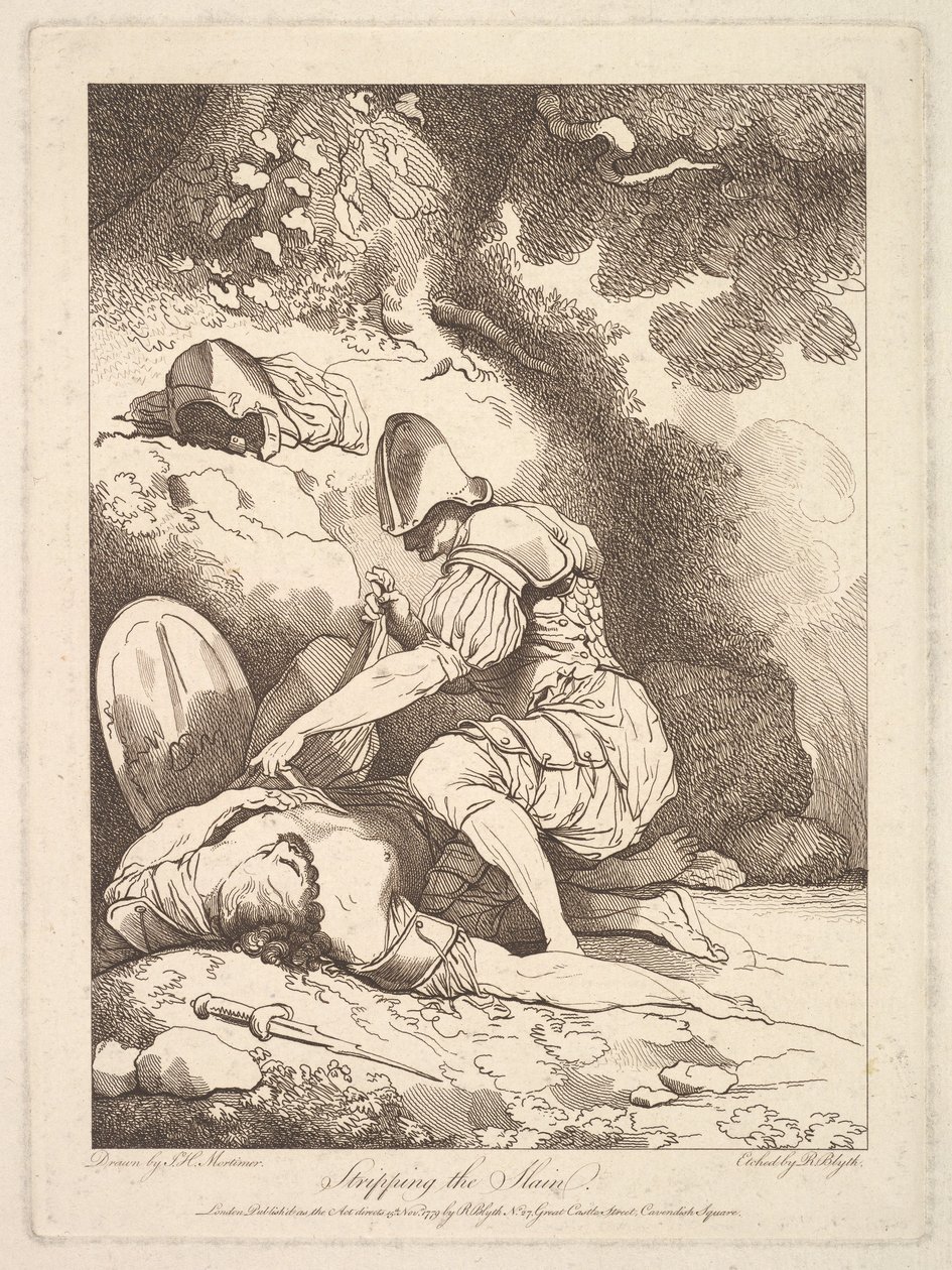 Die Entkleidung der Gefallenen, 15. November 1779 von Robert Blyth