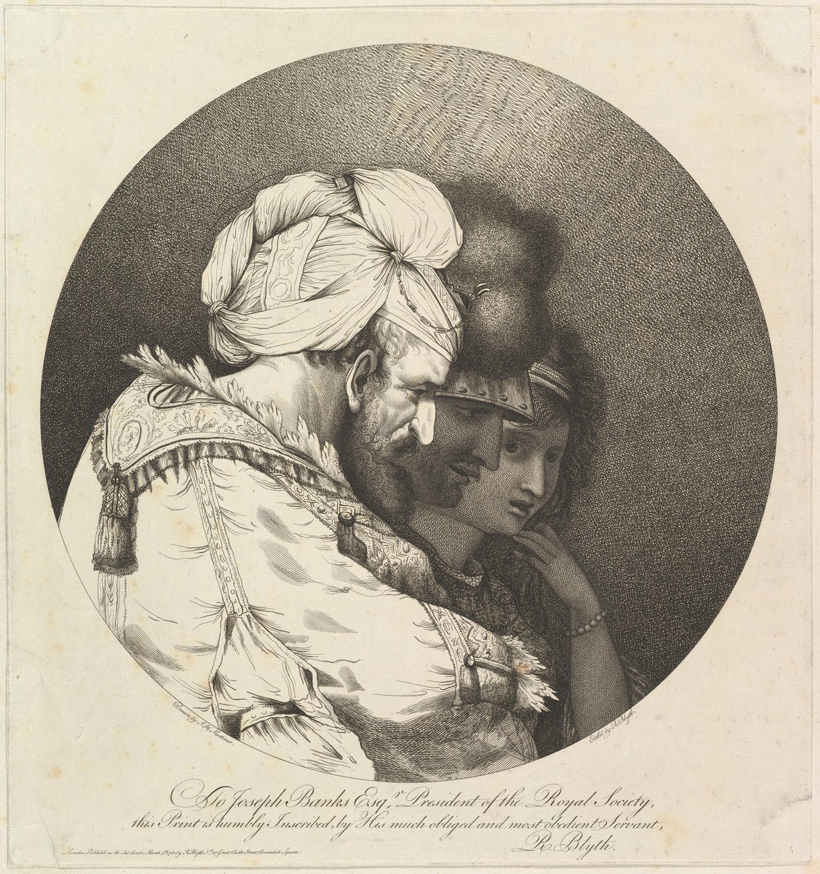 Drei orientalische Köpfe, 5. März 1780 von Robert Blyth