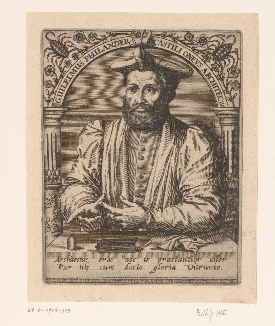 Porträt von Guillaume Philandrier von Robert Boissard