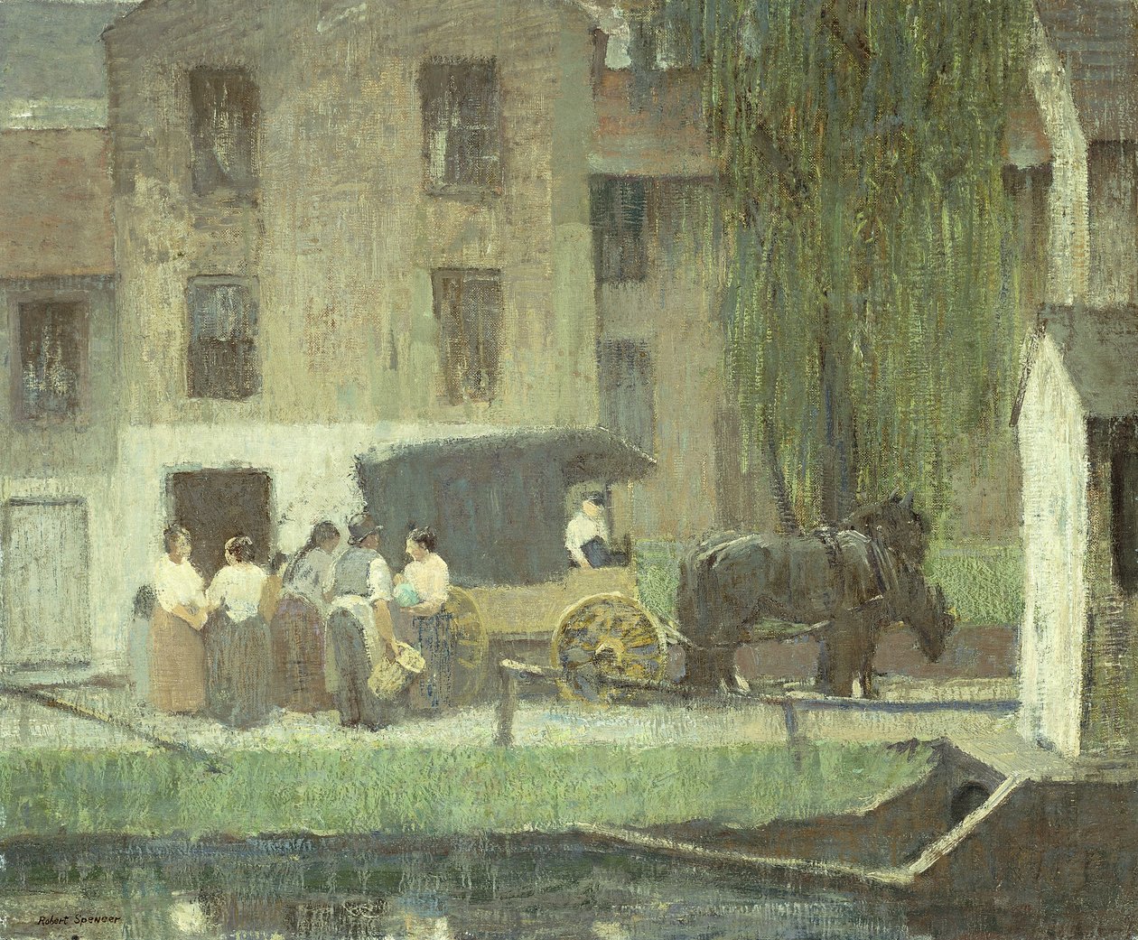 Der Karren des Händlers am Kanal, New Hope von Robert C. Spencer