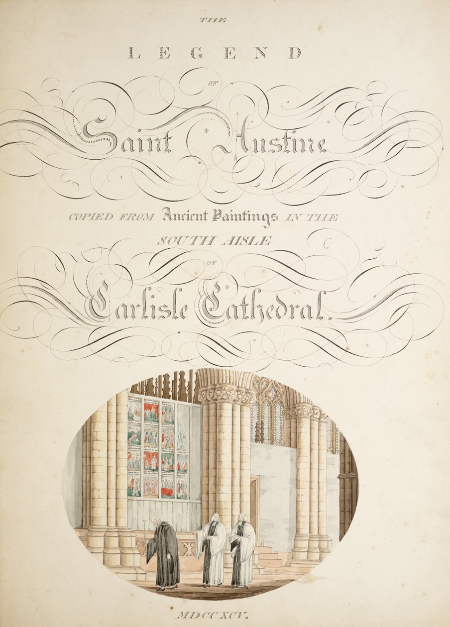 Ms. New Coll 380, f9r. Die Altertümer der Kathedrale von Saint Mary, Carlisle, gezeichnet von Robert Carlile, 1795 von Robert Carlile