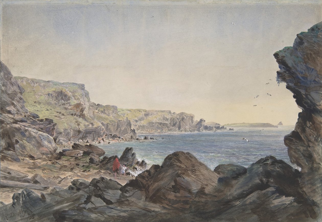 Foilhummerum Bay, Valentia, Blick seewärts vom Punkt, an dem das Kabel... von Robert Charles Dudley