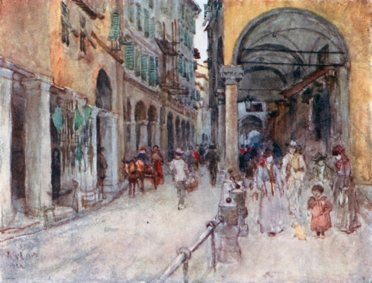 Straßenstudie in Pisa von Robert Charles Goff