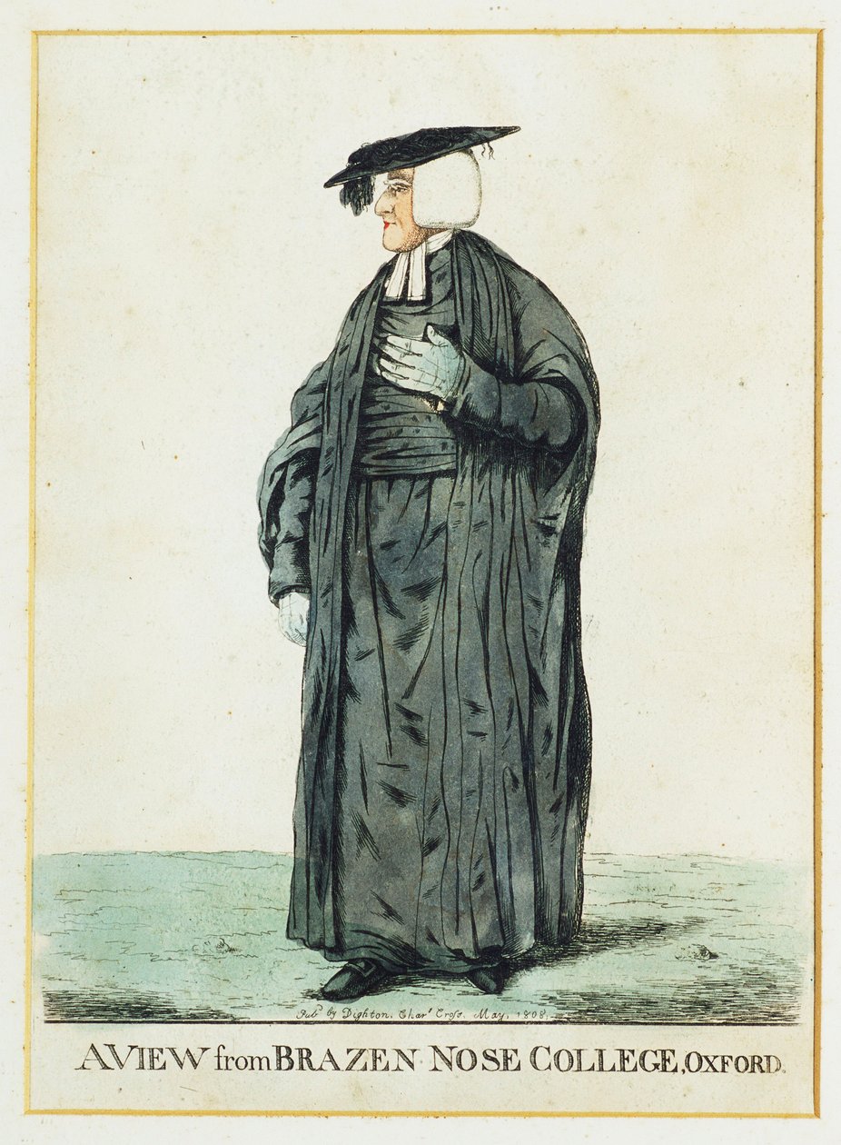 Blick vom Brazen Nose College, Oxford von Robert Dighton