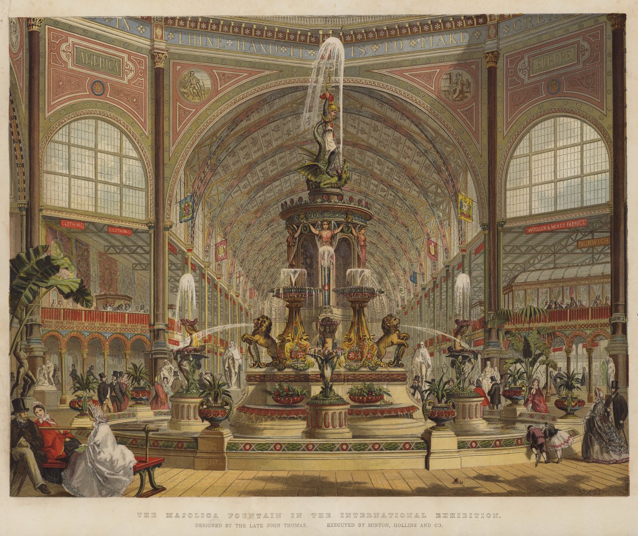 Der Majolika-Brunnen in der Internationalen Ausstellung von Robert Dudley
