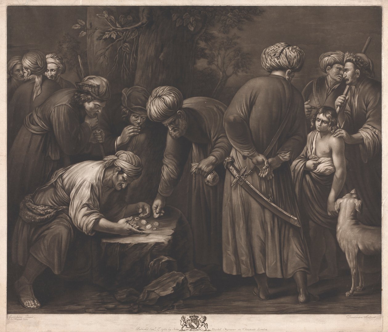 Joseph wird von seinen Brüdern verkauft von Robert Dunkarton