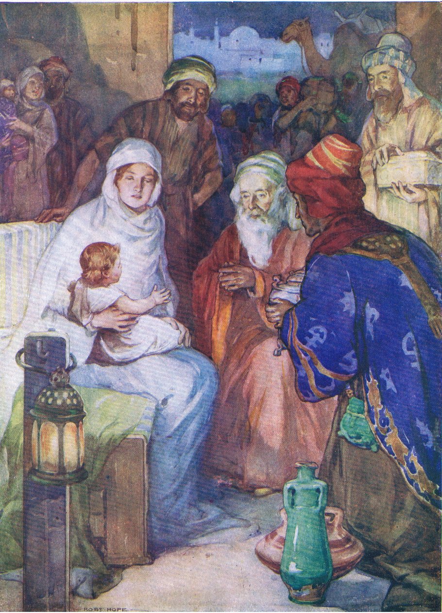 Die Weisen aus dem Morgenland, aus Das Bibelbilderbuch, veröffentlicht von Thomas Nelson, ca. 1950 von Robert Hope