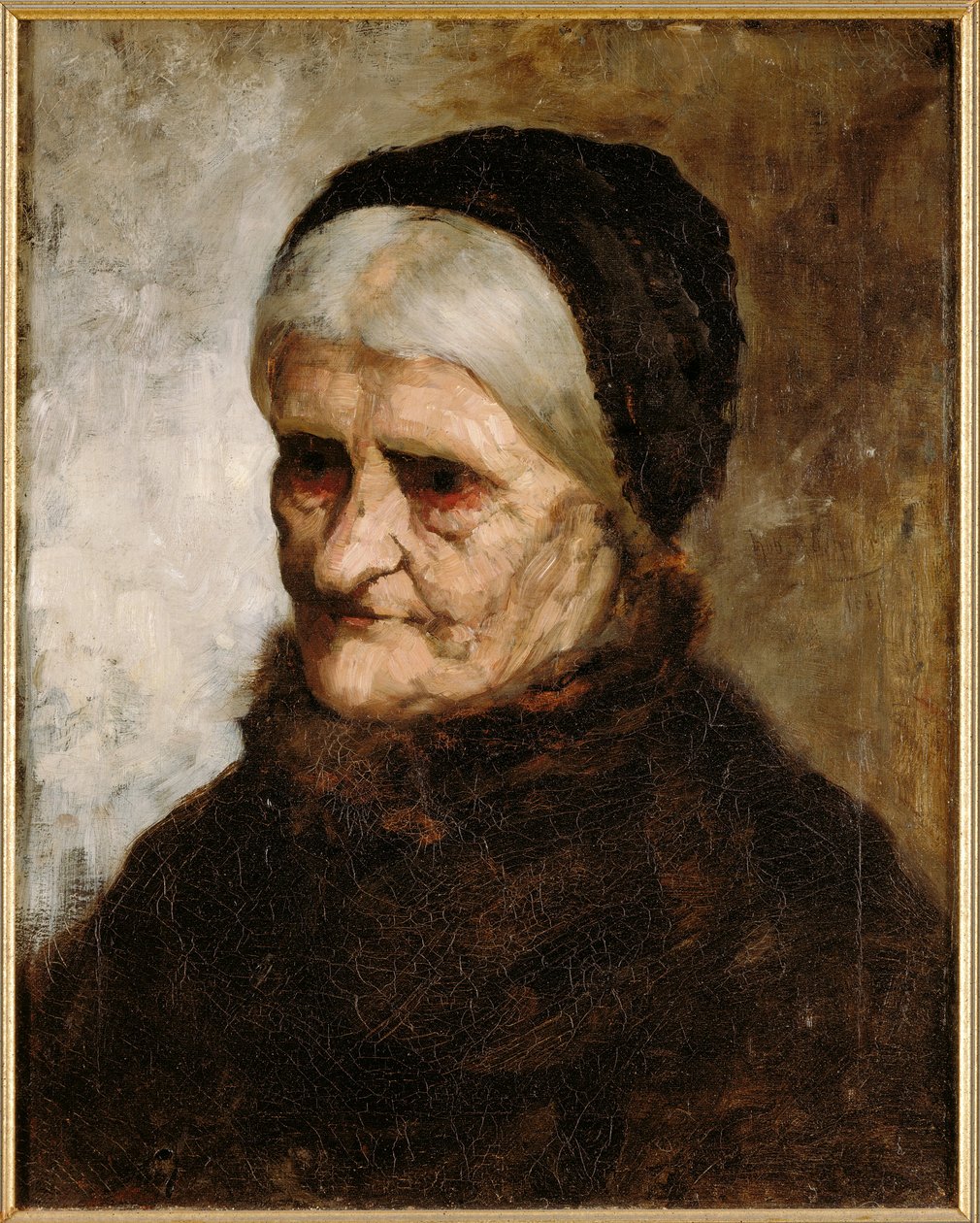 Kopf einer alten Frau, 1881 von Robert Koehler