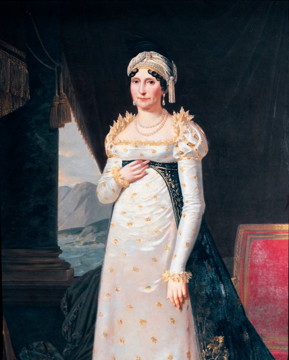 Porträt von Laetitia Bonaparte (Letizia Maria Ramolino) (1750-1836), Mutter von Napoleon Bonaparte (Detail). Gemälde von Robert Lefevre (1755-1830) Museo Napoleonico, Rom von Robert Lefevre