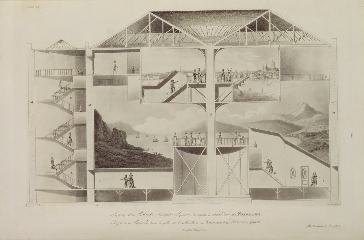Querschnitt der Rotunde, Leicester Square, aus 
