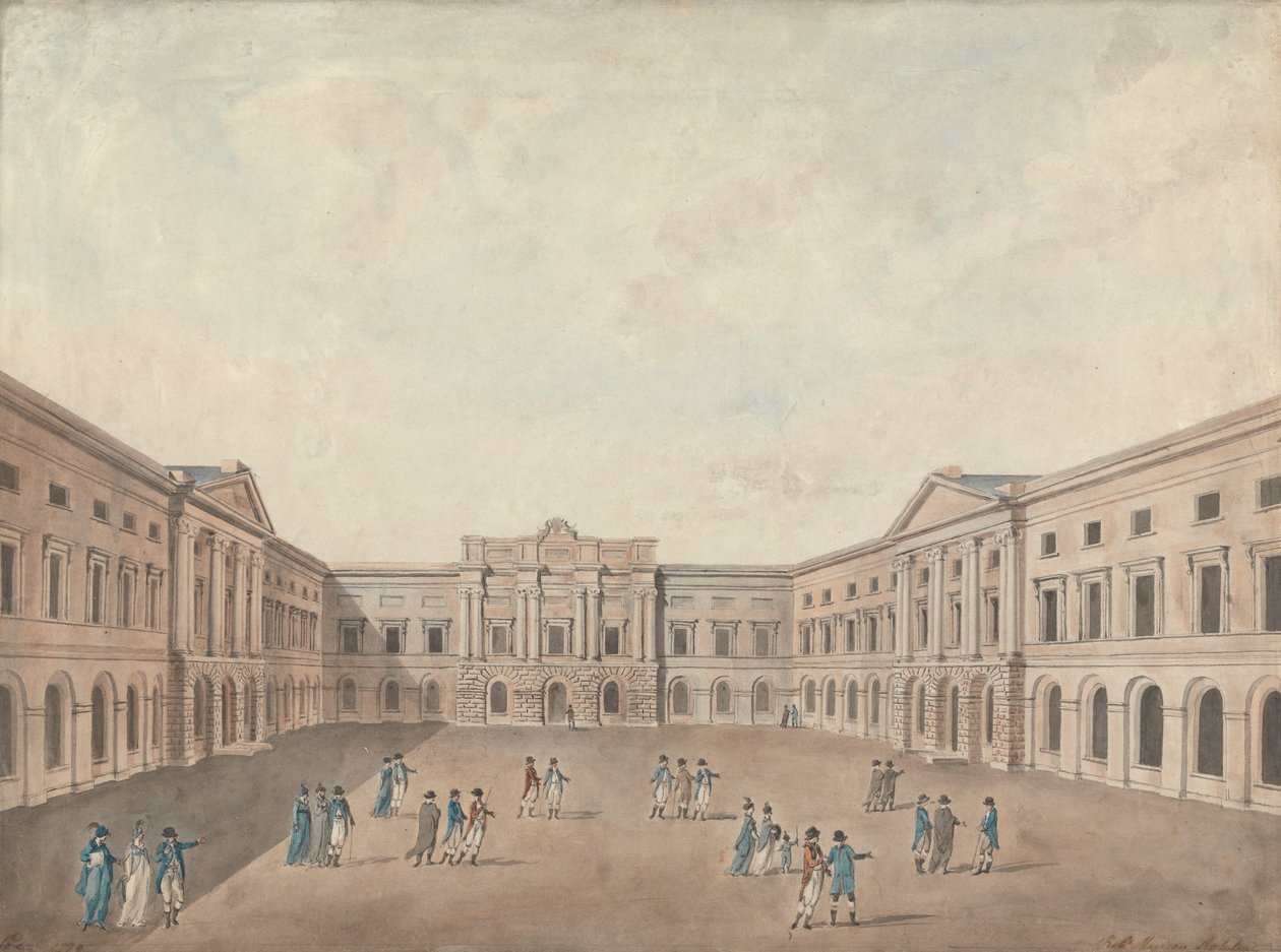 Entwurf für den Hof der Universität Edinburgh von Robert Morrison