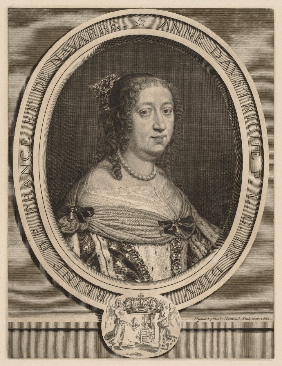 Anna von Österreich, Königin von Frankreich, 1660 von Robert Nanteuil