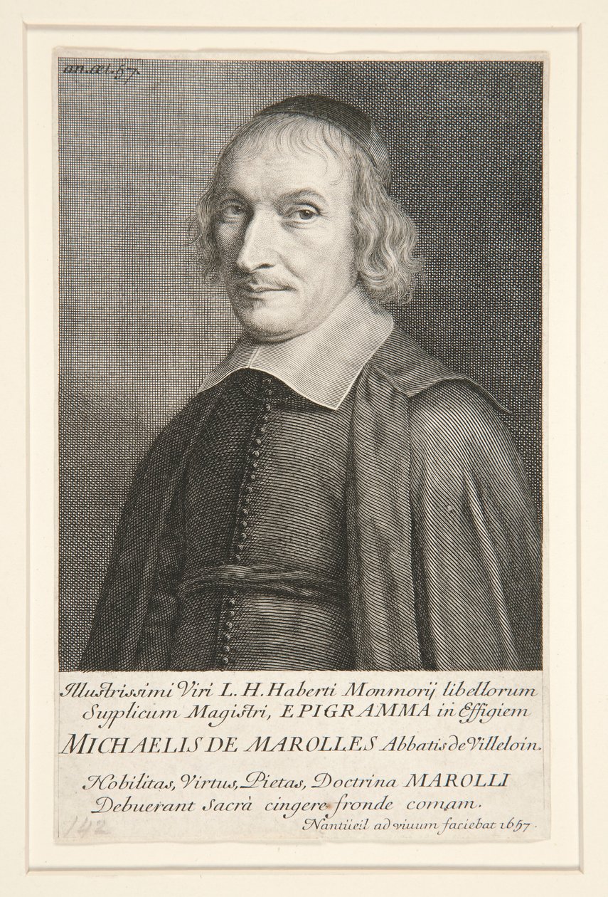 Michel de Marolles (1600-1681) von Robert Nanteuil