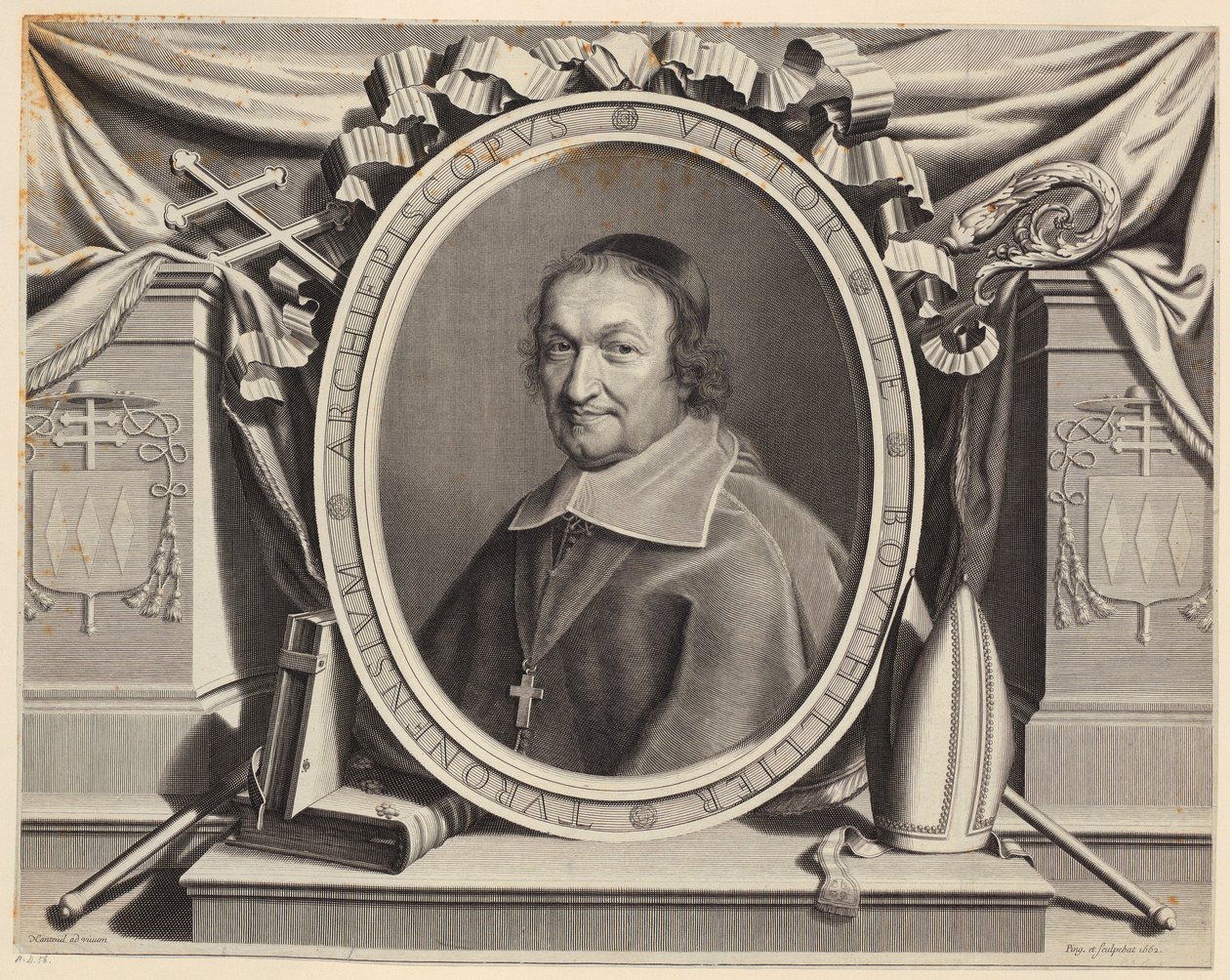 Porträt von Victor Bouthillier von Robert Nanteuil