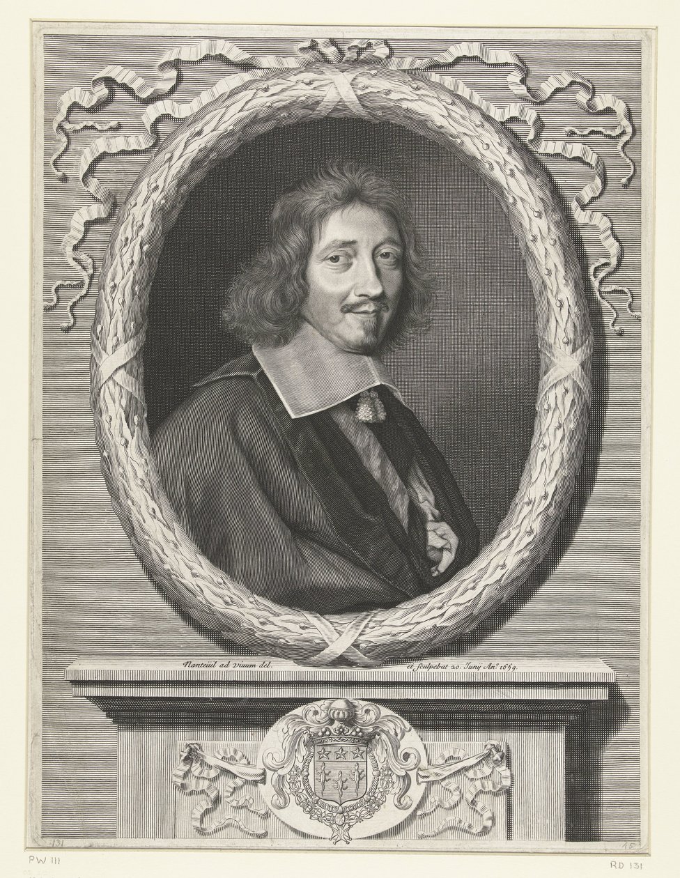 Porträt von Michel Le Tellier von Robert Nanteuil