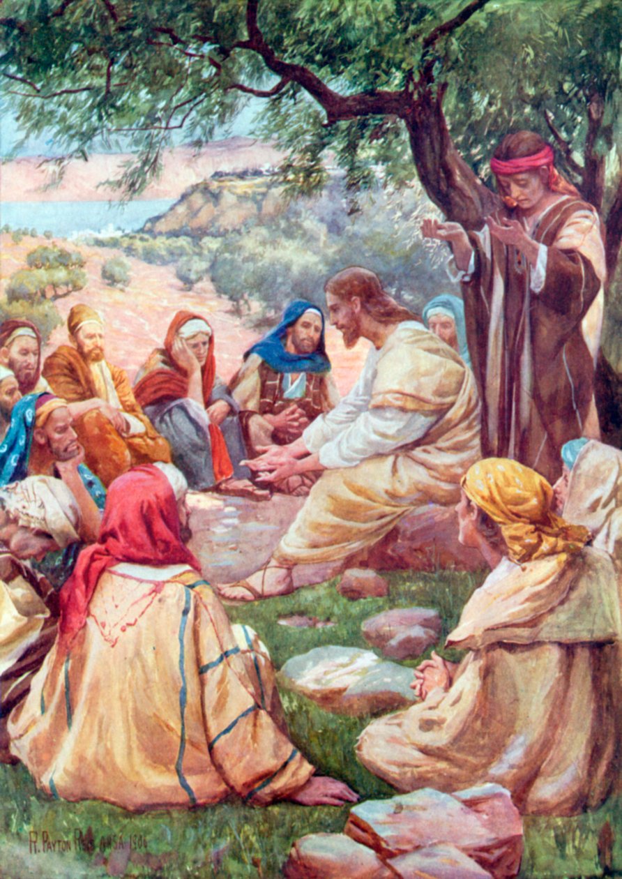 Jesus lehrt seine Jünger zu beten von Robert Payton Reid