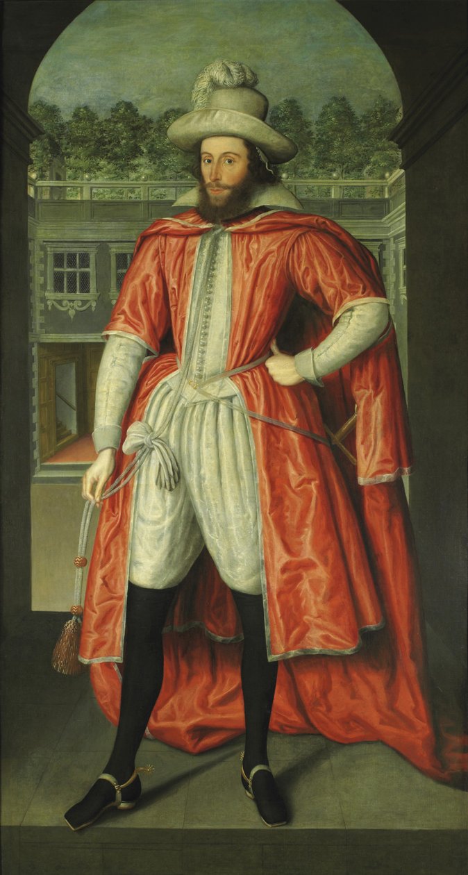 Porträt von William Pope, 1. Earl of Downe als Ritter des Bades von Robert Peake the elder