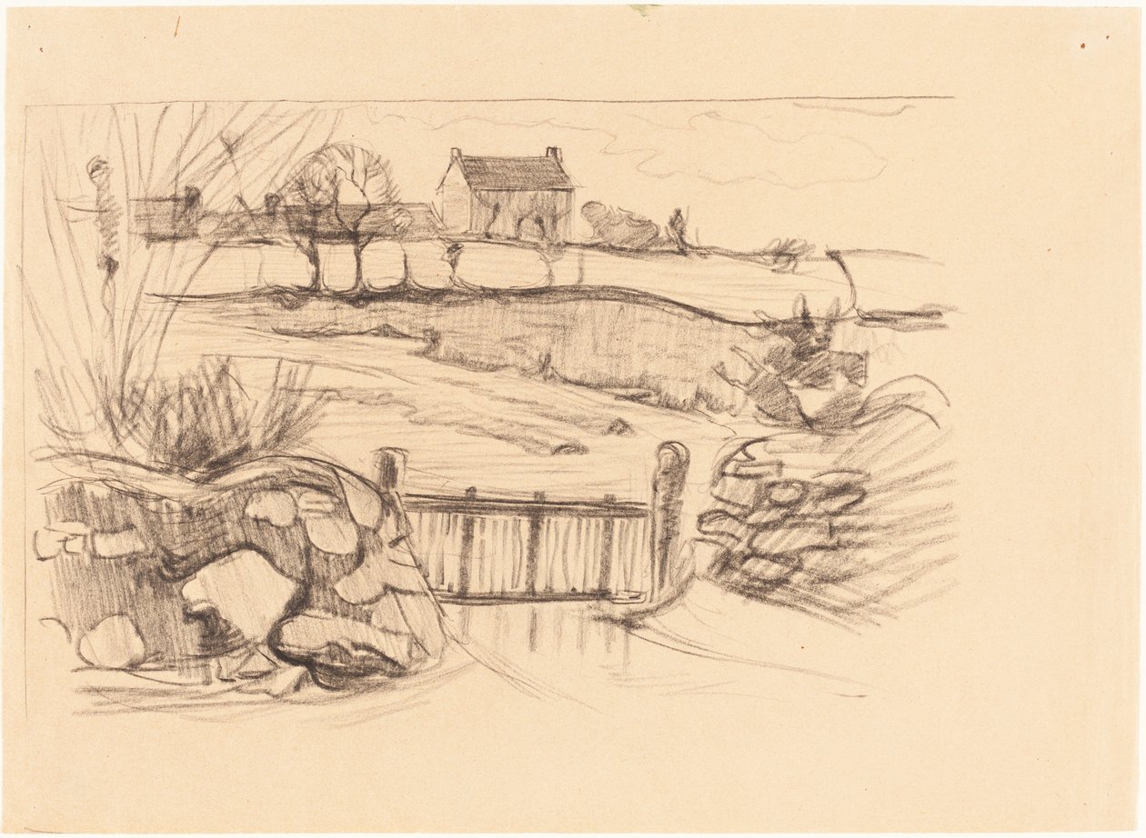 Tor zum Bauernhaus, Pont-Aven von Robert Polhill Bevan