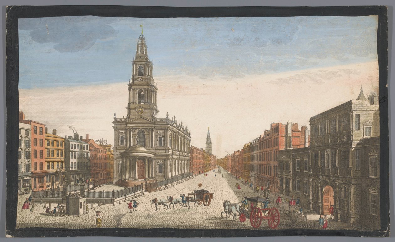 Ansicht von Somerset House und der Kirche Saint Mary-le-Strand in London von Robert Sayer