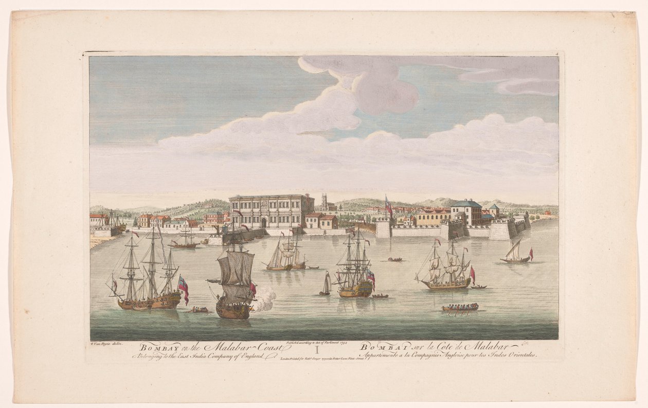 Ansicht der Stadt Bombay von Robert Sayer