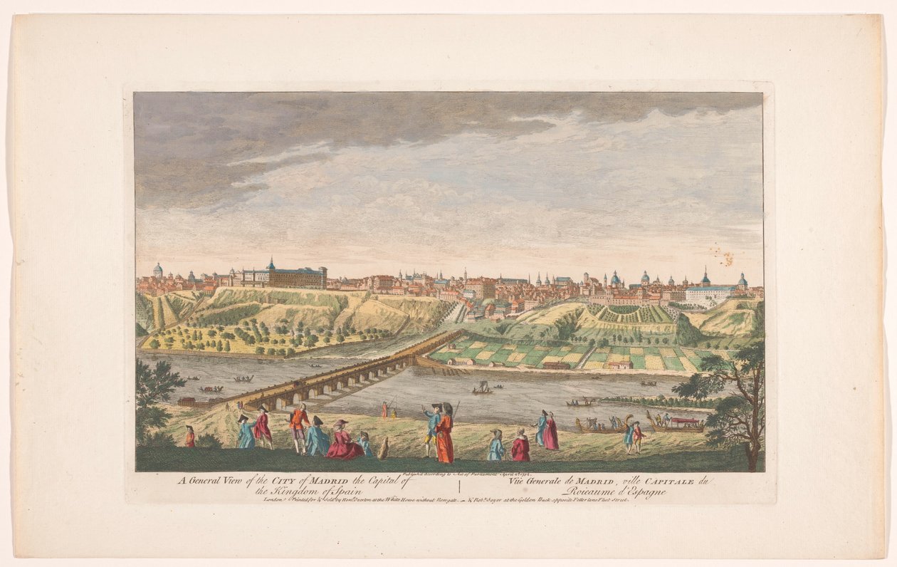 Ansicht der Stadt Madrid von Robert Sayer