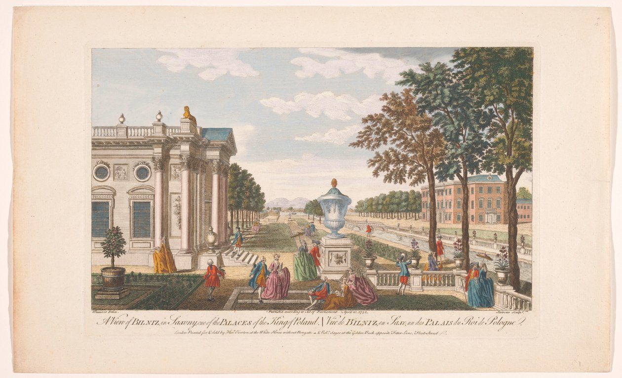 Ansicht von Schloss Pillnitz von Robert Sayer