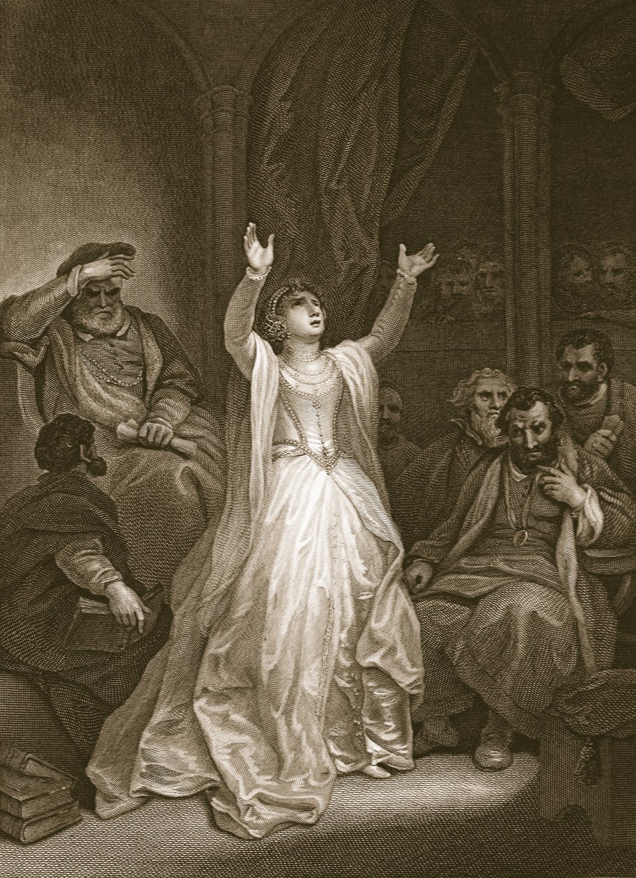 Verurteilung von Anne Boleyn, graviert von George Noble, Illustration aus David Humes 