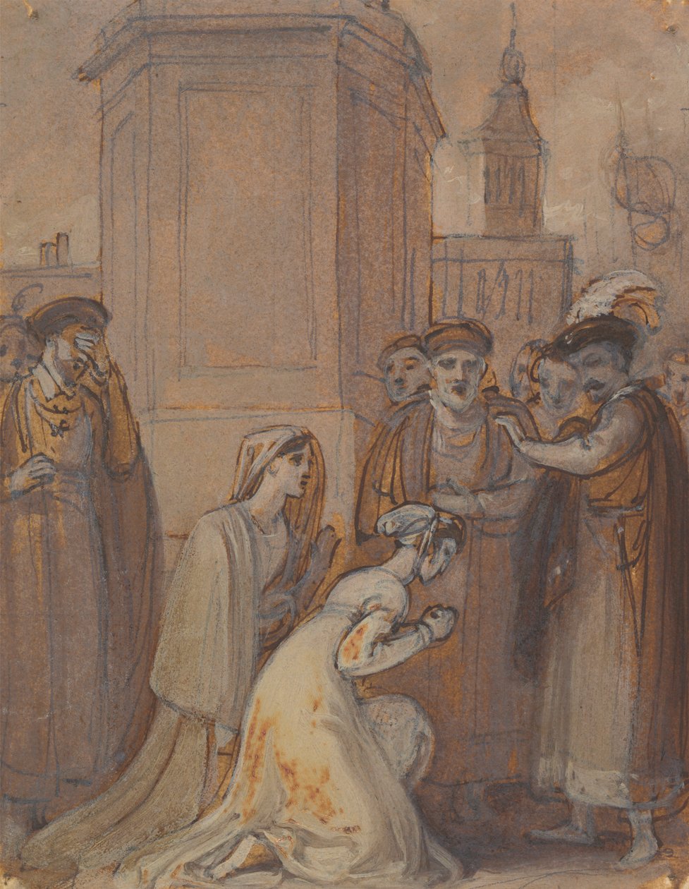 Isabella und Mariana knien vor dem Herzog von Robert Smirke