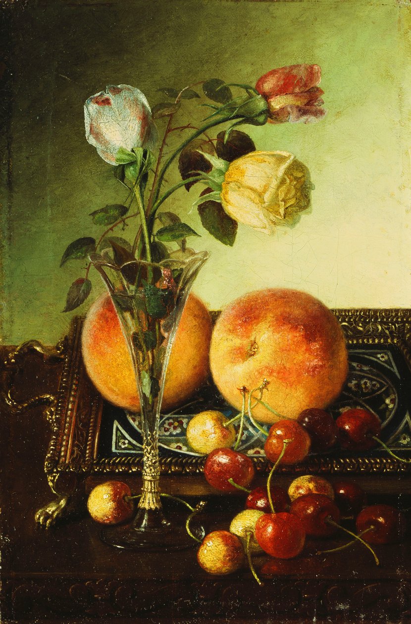 Rosen, Pfirsiche und Kirschen, 1891 von Robert Spear Dunning