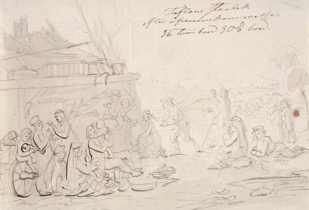Szene im Hof eines Landgasthofs von Robert Wilhelm Ekman