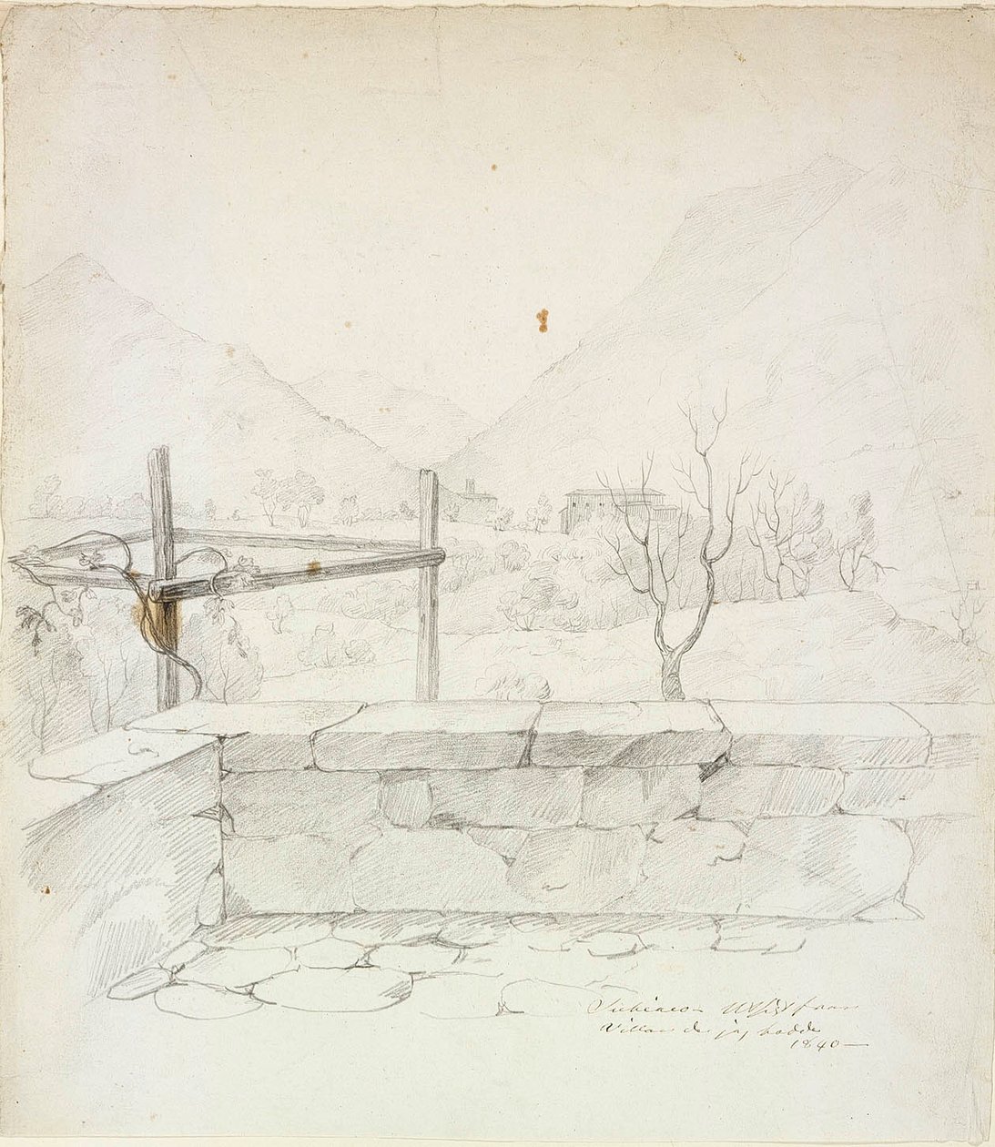 Blick von der Villa, in der der Künstler in Subiaco wohnte von Robert Wilhelm Ekman